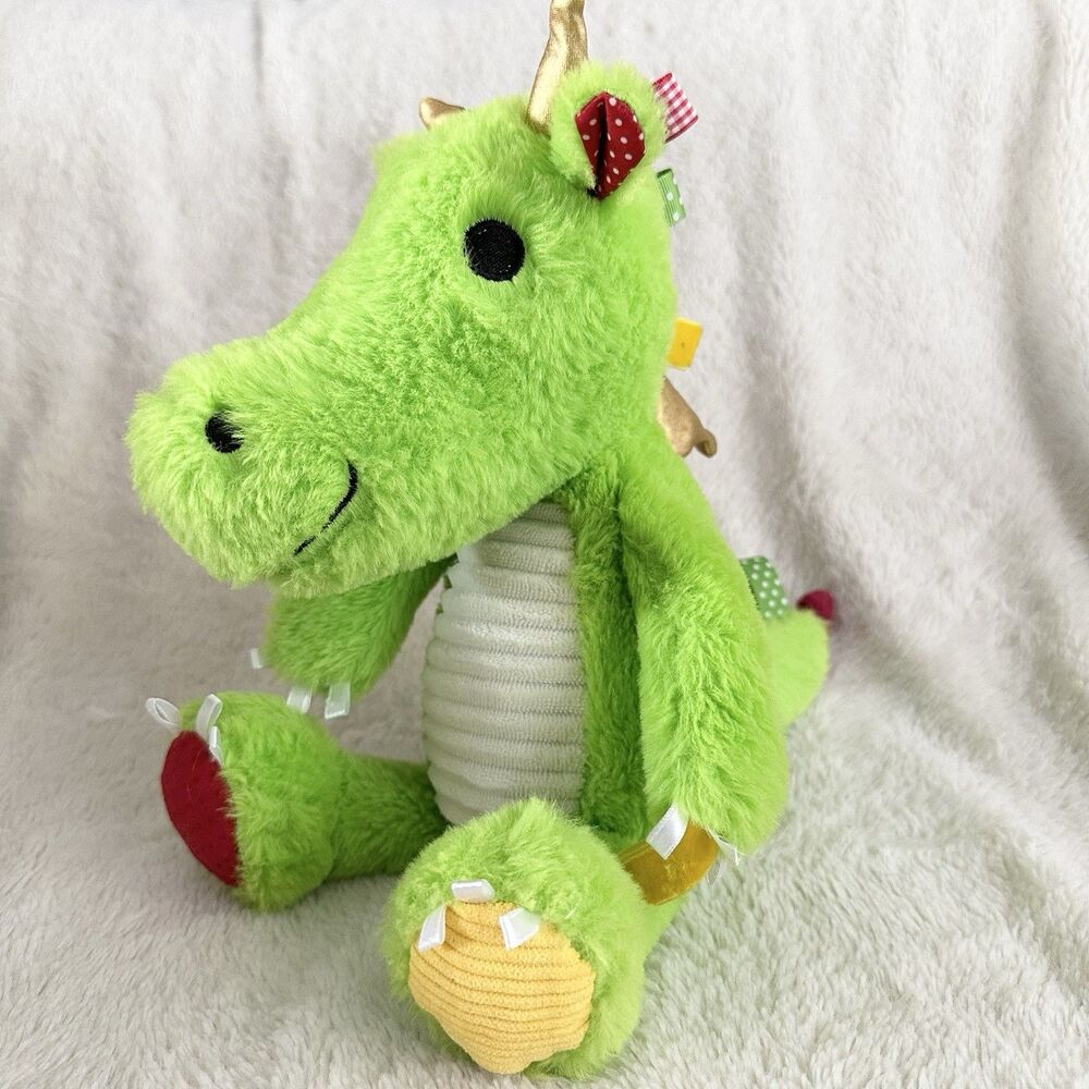 Make Believe Ideas Green Dragon Sensory Snuggables 14” Plush Stuffed Animal